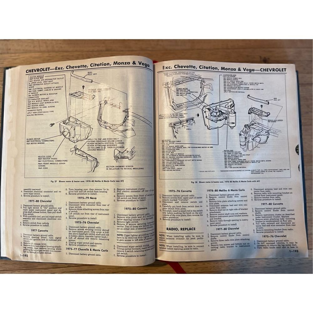 Motor Auto Repair Manual 1980 43rd Edition Hardback-1st PRINTING - Picture 3 of 9